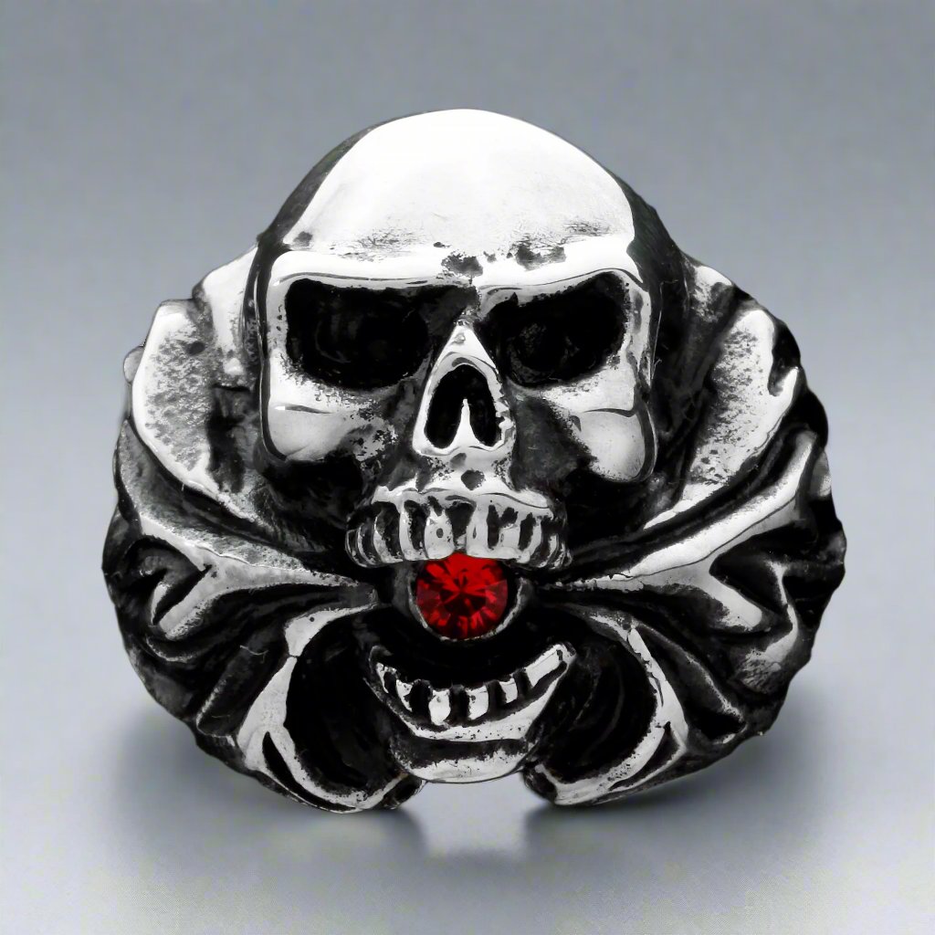 Hell Fire Skull Ring – Big Joes Biker Rings