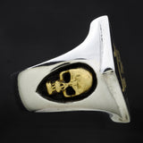 1%er Diamond Face Bi Metallic Ring