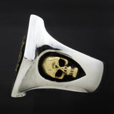 1%er Diamond Face Bi Metallic Ring