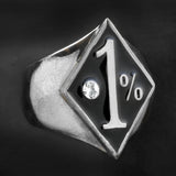 1% with Stone Diamond Face Ring