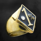 1% with Stone Diamond Face Ring