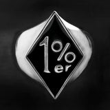 1%er Diamond Face Ring