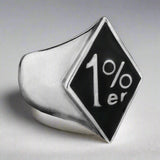 1%er Diamond Face Ring
