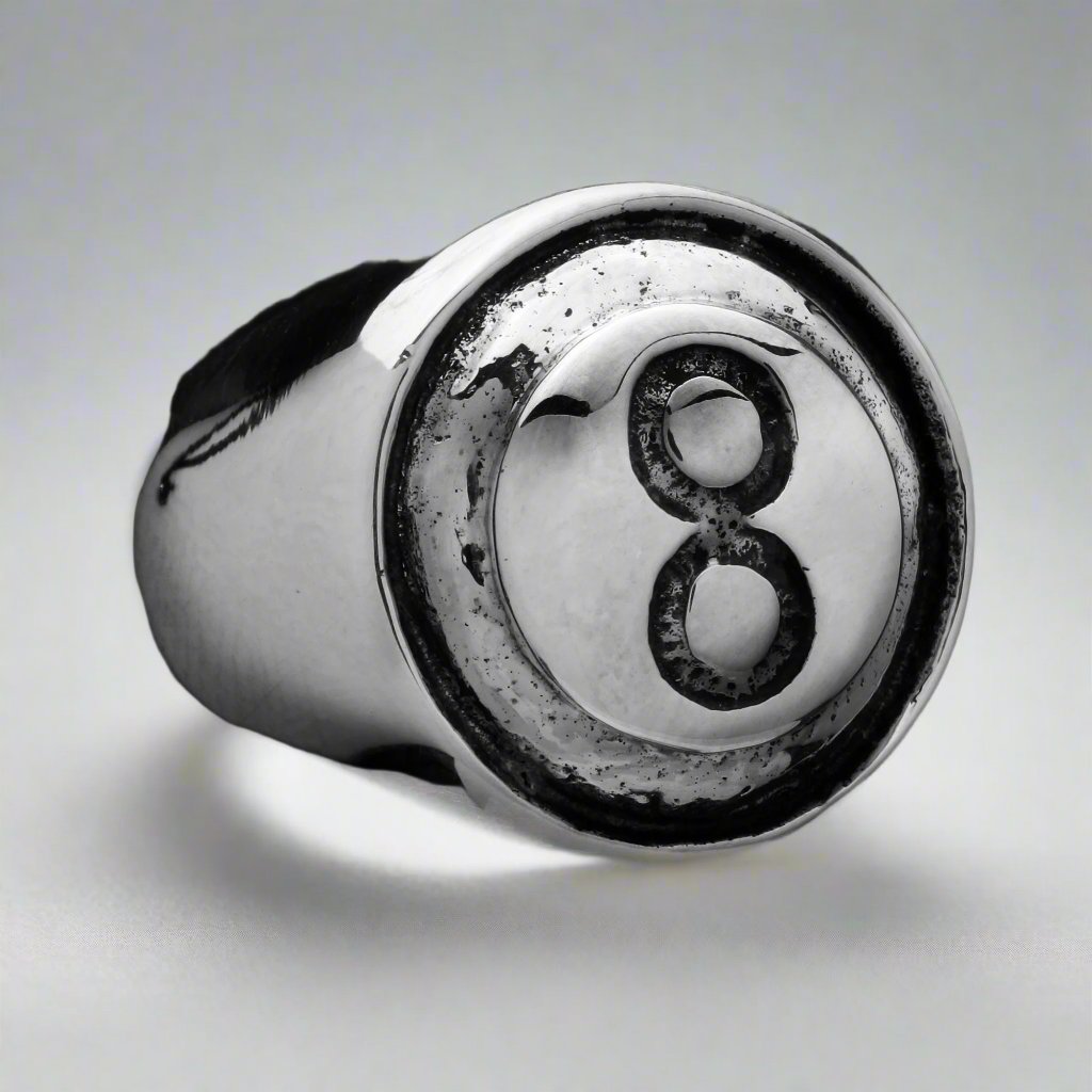 8-Ball Ring – Big Joes Biker Rings