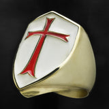 Crusader Cross Knights Templar Ring (R&W)