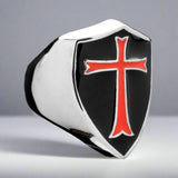 Crusader Cross Knights Templar Ring (R&B)