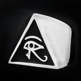 Egyptian Eye of Horus Ring (Triangle Shank)