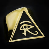 Egyptian Eye of Horus Ring (Triangle Shank)