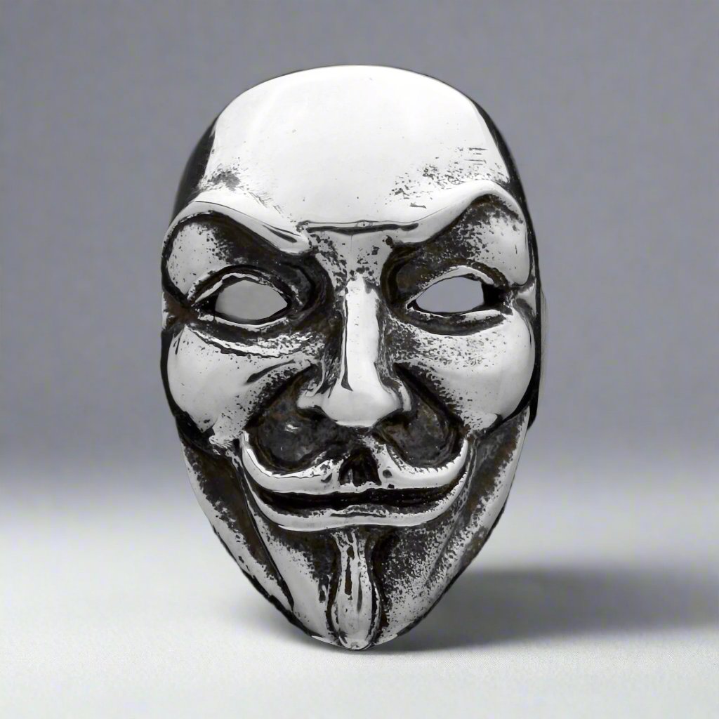 GUY FAWKES  Guy Fawkes Mask Ring – Big Joes Biker Rings