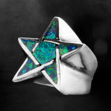 Enamel Pentagram Ring