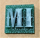 K22 Ambelyn Font - M to Q Two Letter Silver Rings