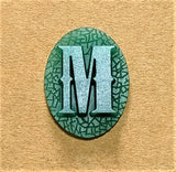 Oval K22 Ambelyn Font 1-Letter Bronze Rings