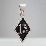 1%er Diamond Face Small Pendant