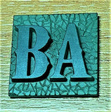 K22 Ambelyn Font  - A to C Two Letter Bronze Rings
