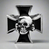 Iron Cross with Death Head Skull Ring