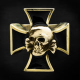 Iron Cross with Death Head Skull Ring