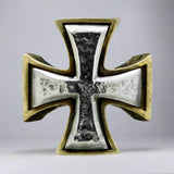 Iron Cross Bi Metallic Bronze Ring