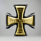 Iron Cross Bi Metallic Stainless Steel Ring
