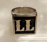 K22 Ambelyn Font - H to L Two Letter Bronze Rings