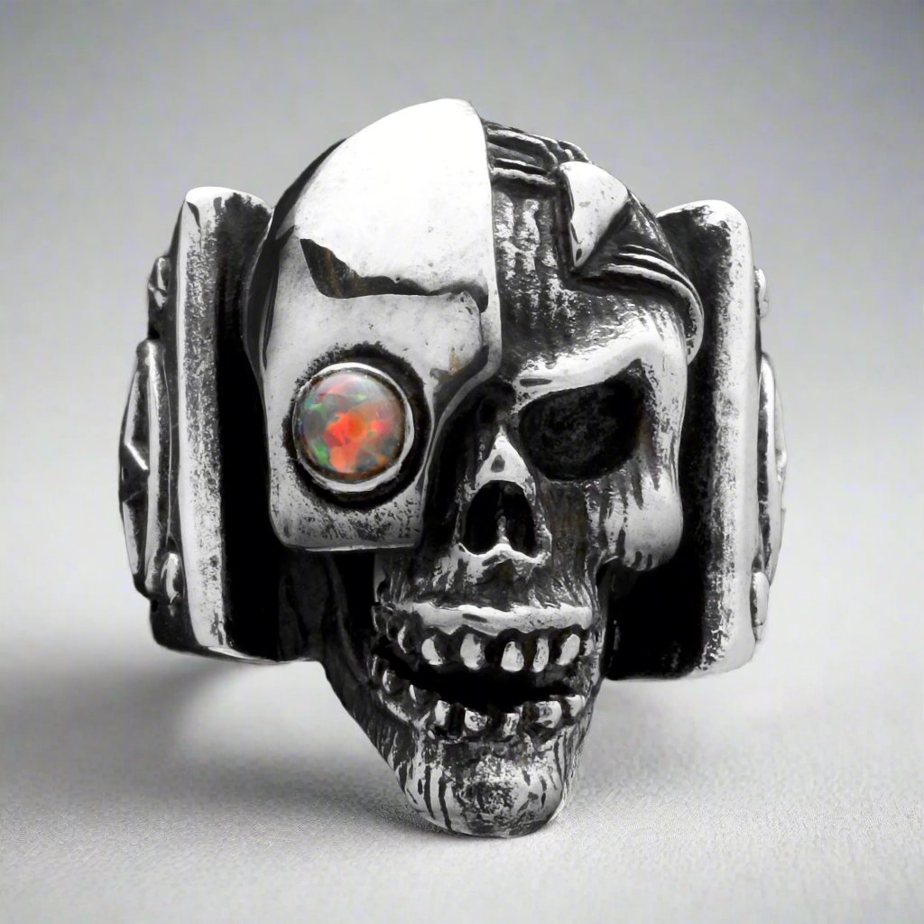 Mecha Steampunk Borg Skull Ring – Big Joes Biker Rings