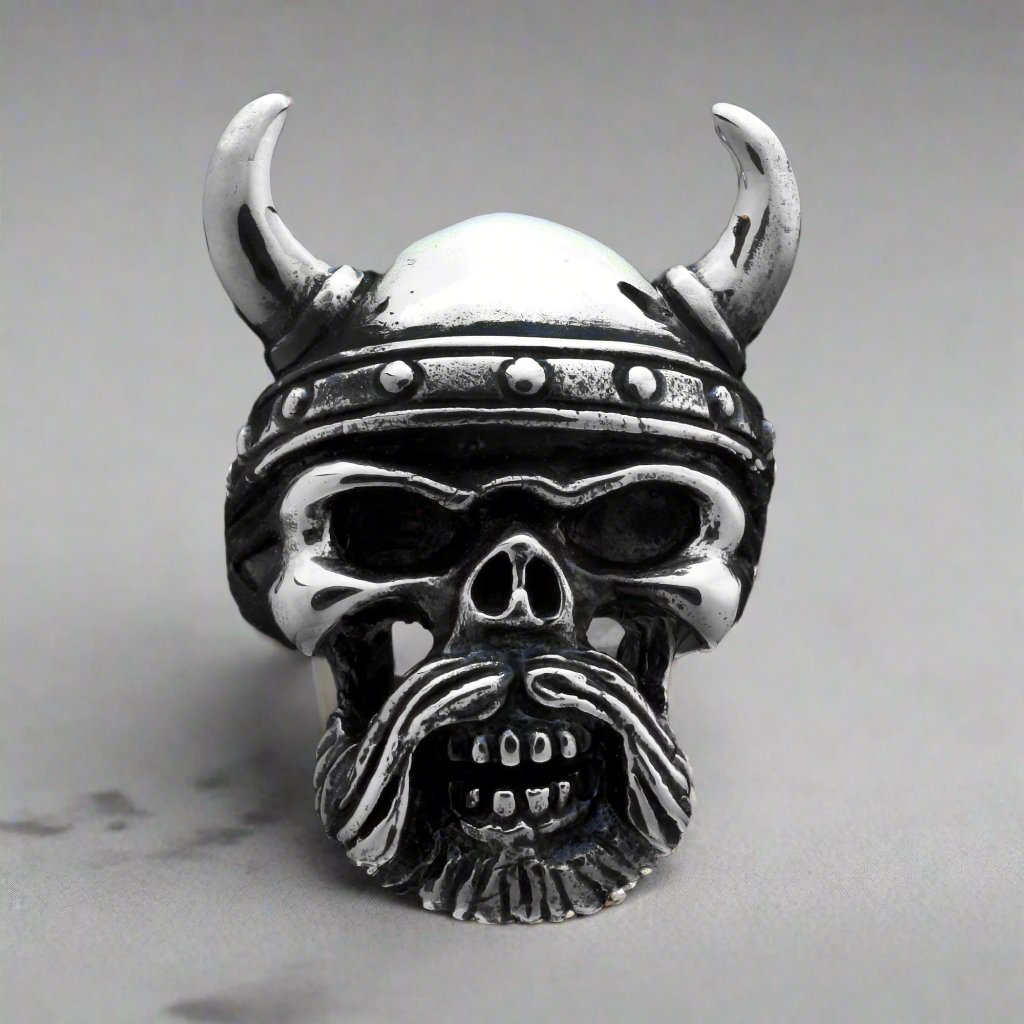 Norse / Viking Skull Ring – Big Joes Biker Rings