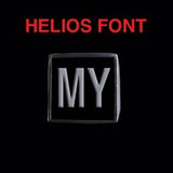 Helios Font - M to Q Two Letter Steel Rings - Ring - Big Joes Biker Rings