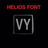 Helios Font - R to Z Two Letter Silver Rings - Ring - Big Joes Biker Rings