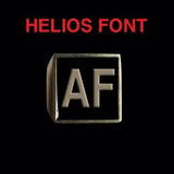 Helios Font - A to C Two Letter Bronze Rings - Ring - Big Joes Biker Rings