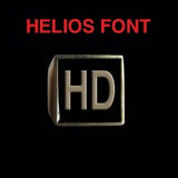 Helios Font - H to L Two Letter Bronze Rings - Ring - Big Joes Biker Rings