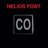 Helios Font - A to C Two Letter Silver Rings - Ring - Big Joes Biker Rings