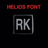 Helios Font - R to Z Two Letter Steel Rings - Ring - Big Joes Biker Rings