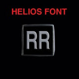 Helios Font - R to Z Two Letter Silver Rings - Ring - Big Joes Biker Rings