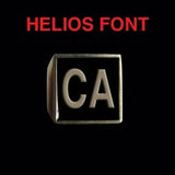 Helios Font - A to C Two Letter Bronze Rings - Ring - Big Joes Biker Rings