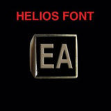 Helios Font - D to G Two Letter Bronze Rings - Ring - Big Joes Biker Rings