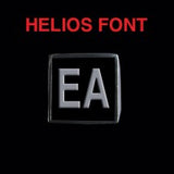 Helios Font - D to G Two Letter Silver Rings - Ring - Big Joes Biker Rings