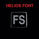 Helios Font - D to G Two Letter Steel Rings - Ring - Big Joes Biker Rings