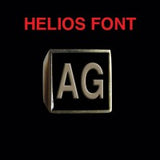 Helios Font - A to C Two Letter Bronze Rings - Ring - Big Joes Biker Rings