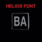 Helios Font - A to C Two Letter Silver Rings - Ring - Big Joes Biker Rings