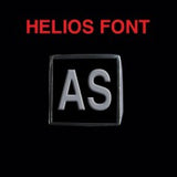 Helios Font - A to C Two Letter Steel Rings - Ring - Big Joes Biker Rings