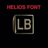 Helios Font - H to L Two Letter Bronze Rings - Ring - Big Joes Biker Rings