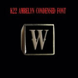 Square K22 Ambelyn Font 1-Letter Bronze Rings - Ring - Big Joes Biker Rings