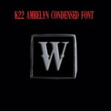 Square K22 Ambelyn Font 1-Letter Sterling Silver Rings - Ring - Big Joes Biker Rings