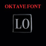 Oktave Font - H to L Two Letter Silver Rings - Ring - Big Joes Biker Rings