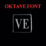 Oktave Font - R to Z Two Letter Silver Rings - Ring - Big Joes Biker Rings