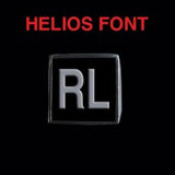 Helios Font - R to Z Two Letter Steel Rings - Ring - Big Joes Biker Rings