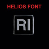 Helios Font - R to Z Two Letter Silver Rings - Ring - Big Joes Biker Rings