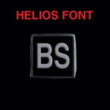 Helios Font - A to C Two Letter Steel Rings - Ring - Big Joes Biker Rings