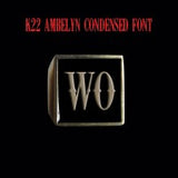 K22 Ambelyn Font - R to Z Two Letter Bronze Rings - Ring - Big Joes Biker Rings