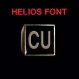 Helios Font - A to C Two Letter Bronze Rings - Ring - Big Joes Biker Rings