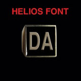 Helios Font - D to G Two Letter Bronze Rings - Ring - Big Joes Biker Rings